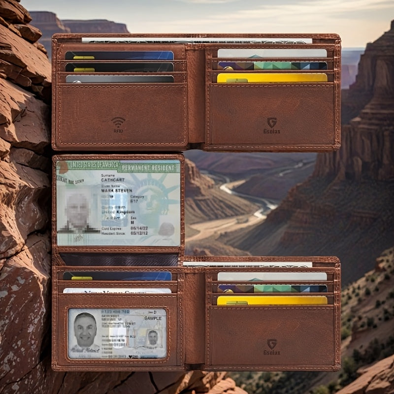 Men's Wallet – Genuine Leather, Large Capacity – detail view 11