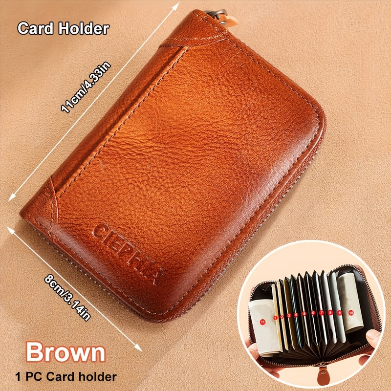 Men's Wallet textured Collection with Bifold, Trifold, Card Holder & 12 Options for Everyday Card, Cash and ID Organization