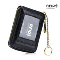 Men's Wallet Zip-Around Card Organizer with Polyester Lining, Detachable Chain & 2 Colors for Cards, Cash and Daily Carry