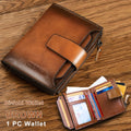 Men's Wallet with a textured exterior and 17 Card Slots, Zipper, Double-Snap Closure and Cash Space