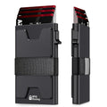 Men's Wallet with Pop-Up Cards, Expandable Back Panel and Slim Black Design for Daily Carry