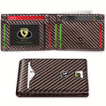 Men's Wallet Carbon-Fiber Bifold with 11 Card Slots, 15-20 Banknote Capacity & 3 Colors for Cards, Cash and Daily Carry