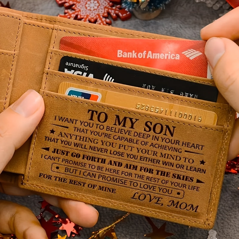 Men's Wallet with Ultra-Thin Card Sleeve, Front-Pocket Carry and Minimalist PU Design for Everyday Card, Cash and ID Organization