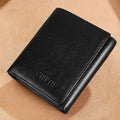 Men's Wallet with a textured exterior and 3 Clear ID Windows and Built-In Money Clip for Daily Carry