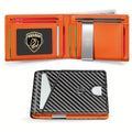 Men's Wallet with Carbon Money Clip, 11 Card Slots and 7 Color Options for Daily Carry for Everyday Card, Cash and ID Organization