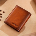Men's Wallet with a textured exterior and 3 Mirror Windows, 10 Card Slots and 3 Colors for Everyday Carry