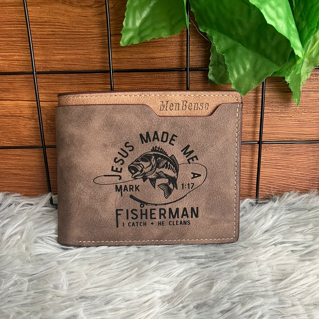 Men's Wallet with a textured exterior and Compact 3.94 x 4.72-Inch Profile and Multiple Card Slots