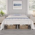 Bed Frame with Storage, Metal Platform with Cloud-Inspired Headboard, Footboard and Elevated Under-Bed Storage
