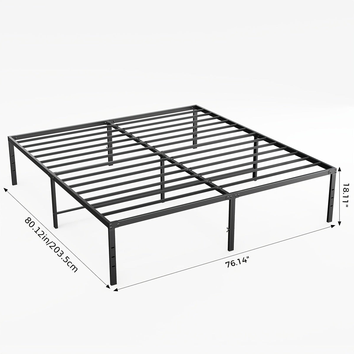 Bed Frame shown in the King (18IN) option
