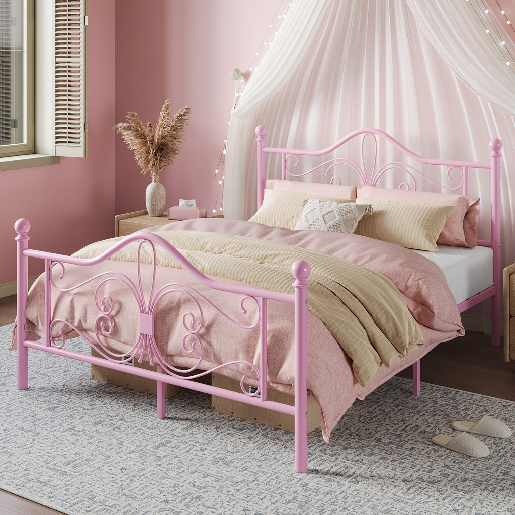Bed Frame shown in the pink, Full option