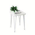 Compact Metal End Table with Raised-Edge 11.8-Inch Square Top, 16.5-Inch Height and Five Colors