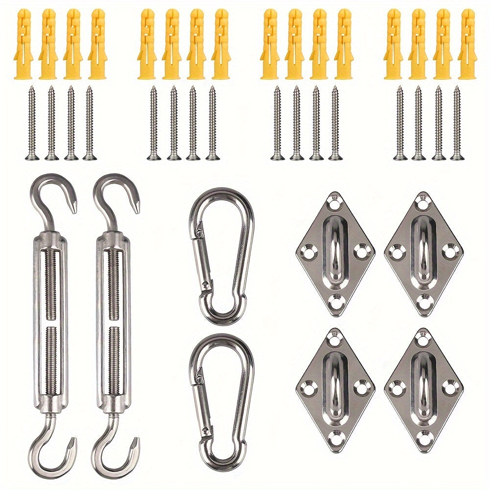 Metal Shade Sail Hardware Kit for Outdoor Shade and Protection