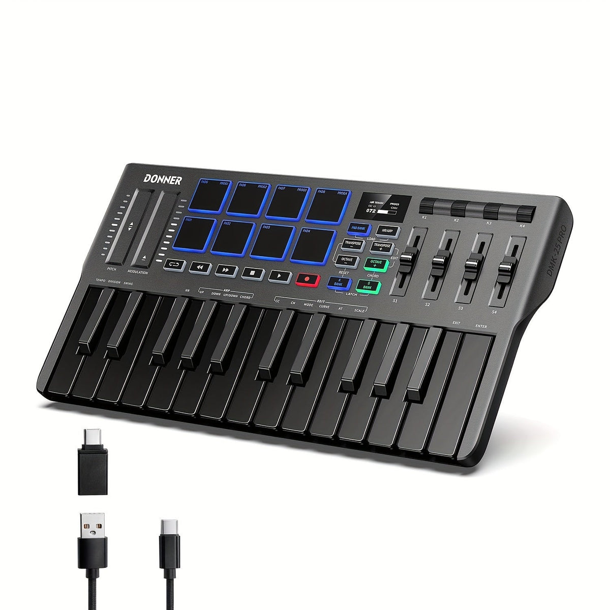 MIDI Keyboard Controller shown in the DMK25 Pro option
