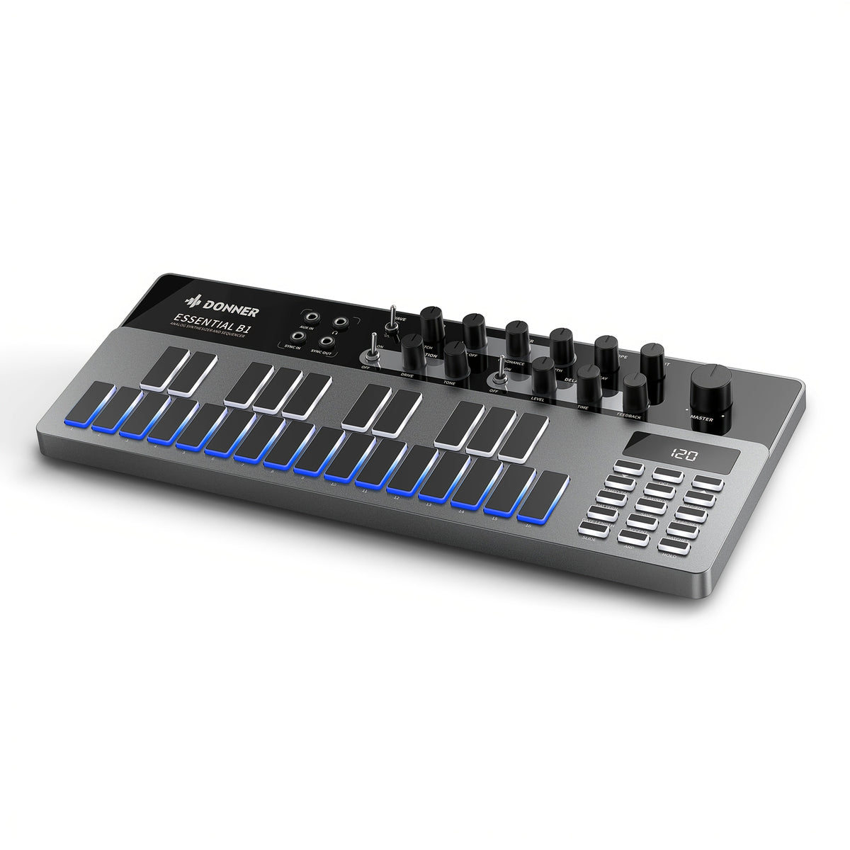 MIDI Pad Controller, Donner, Sequencer, Bass for Music Production