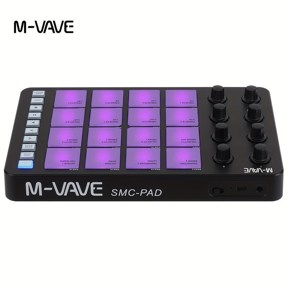 MIDI Pad Controller, Wireless, USB, M-VAVE, Portable for Music Production detail image - detail view 3