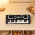 Thirty-Seven-Key Mini Electronic Keyboard with Twin Speaker Grilles, Display Panel and Black Housing