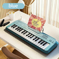 Thirty-Seven-Key Mini Piano Keyboard with Music Stand, Wired Microphone, 40cm Body and Three Colors