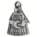 Motorcycle Guardian Bell – Keychain Wheel with Wings – Good Luck Spirit Riding Bell for Bikers, Includes
