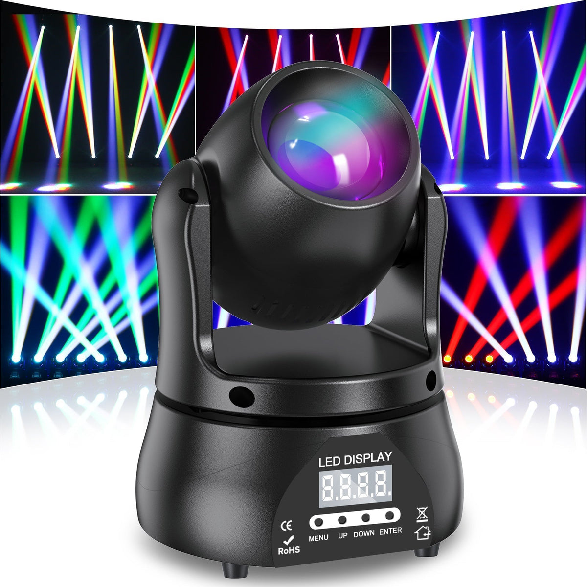 Moving Head DJ Light, DMX Control, RGBW, 40W, LED, Stage for Stage and Party Lighting