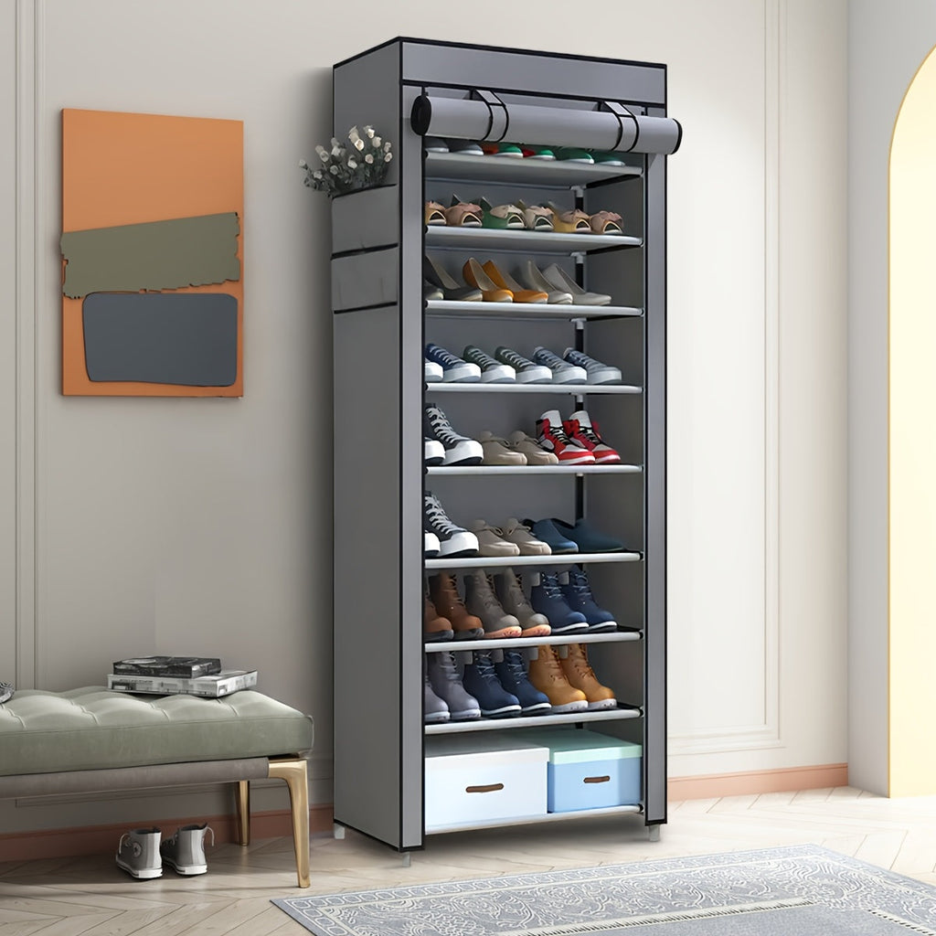 Shoe Cabinet shown in the Dark Gray-10layers option