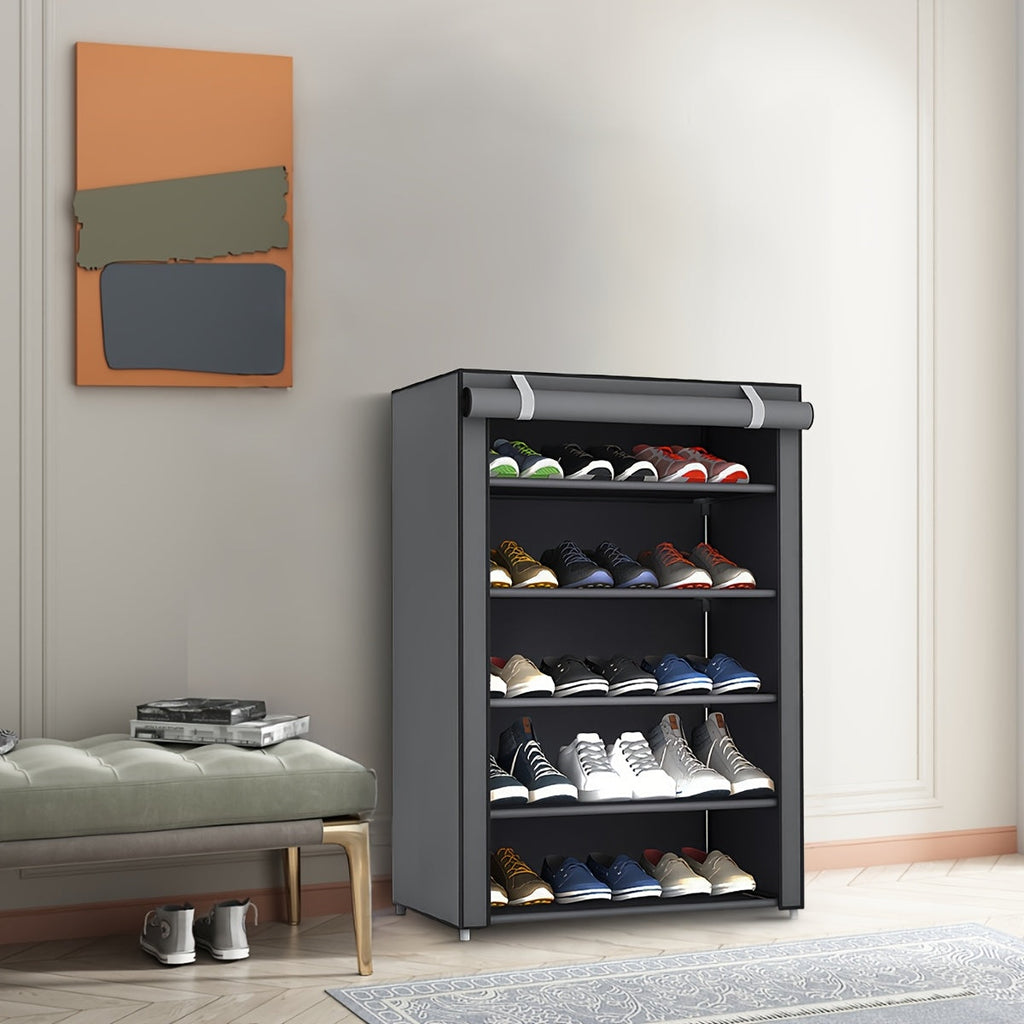 Shoe Cabinet shown in the Dark Gray-6layers option
