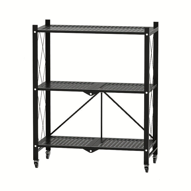 Multi-Tier Foldable Storage Shelf for Living Room and Home Office