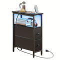 Narrow Slim End Table, Bedside Side Table for Work, Display, and Everyday Use in Entryway