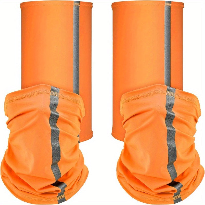 Neck Gaiters & Bandanas - Reflective Gaiter 4 Pack Neon High Visibility Safety Bandana Windproof - product detail view 13
