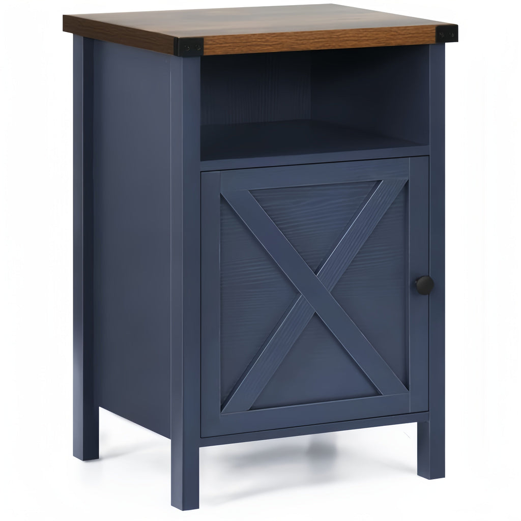 Nightstand shown in the Navy Blue, 1 Pack option