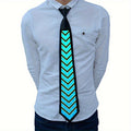 Novelty Ties – Light Up Tie Voice Activated LED EL Wire Necktie – Glowing Sound Reactive Tie for Festival Rave