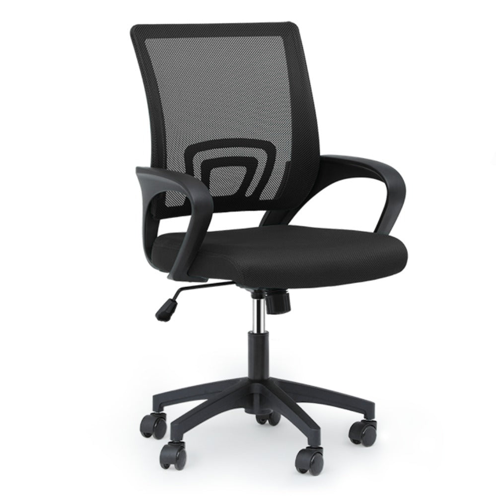 Office Chair Mid-Back Mesh Design with 30-Degree Recline, 19.5 x 22 x 39-Inch Size and 12 Pack-Color Options