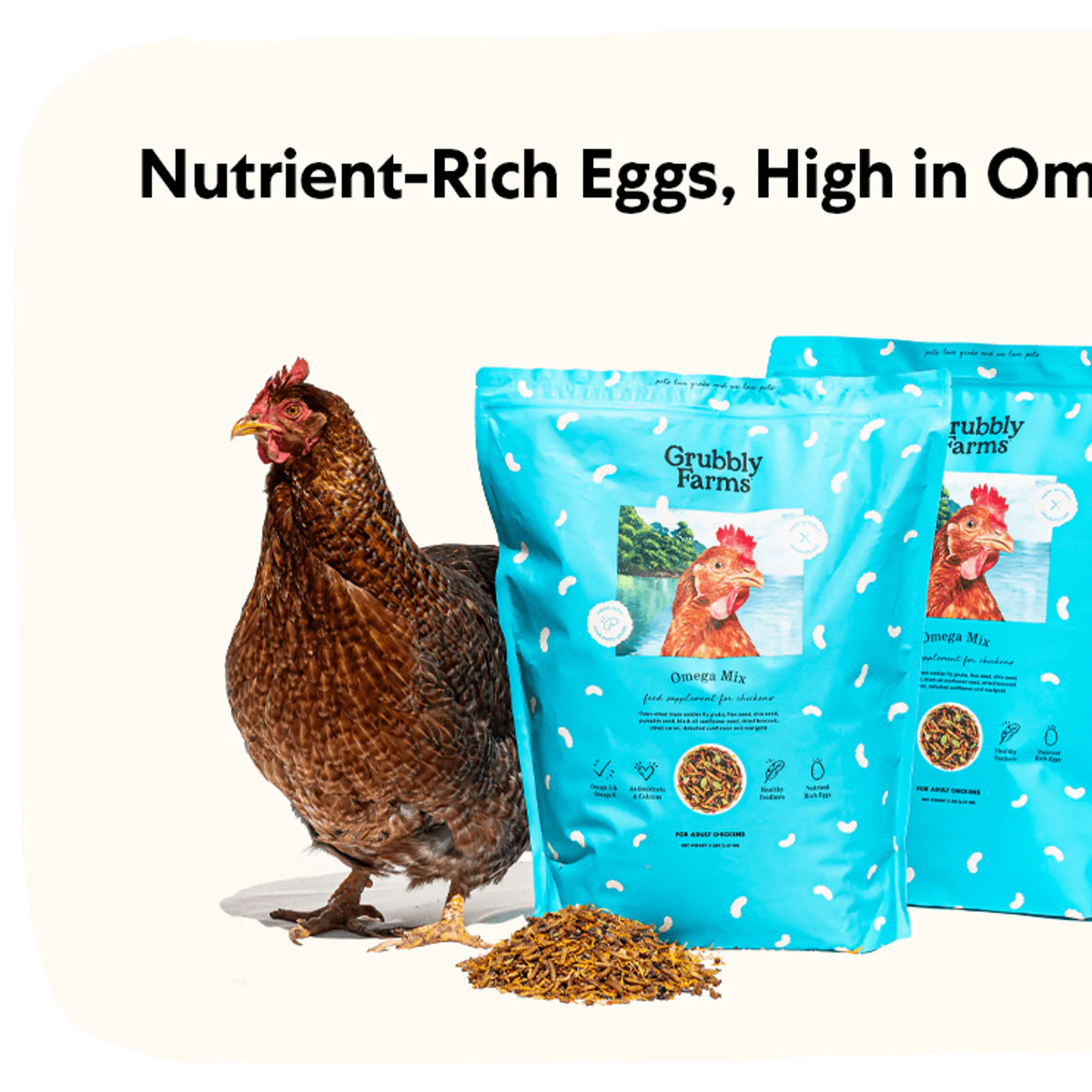 Omega-Rich Chicken Feed Supplement, 10 lb