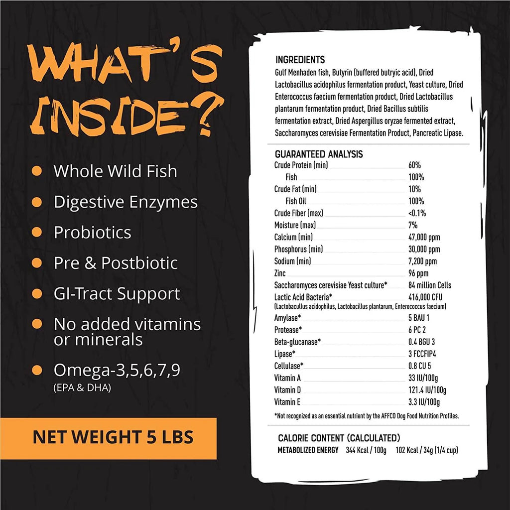 Origins 5-in-1 Dog Supplement, Powdered Food Topper for Active Dogs - Rogue Pet Science