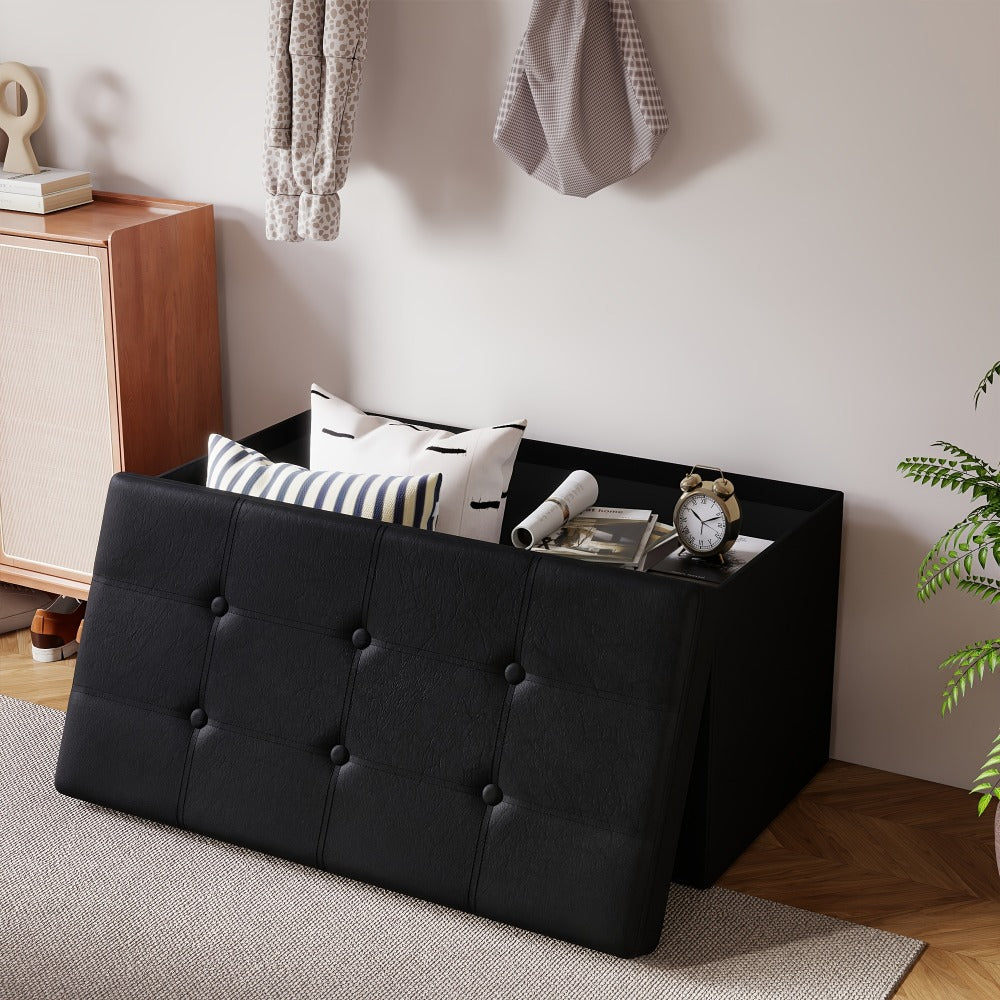 Ottoman Bench with Padded Seat for Comfortable Everyday Seating detail image - detail view 3