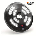 USB Patio Umbrella Pole Light with Round Clamp Housing, White Light and One- or Two-Pack Options