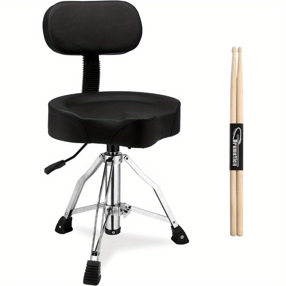 Oversized Drum Throne with Backrest, Adjustable Motorcycle-Style Seat detail image - detail view 8