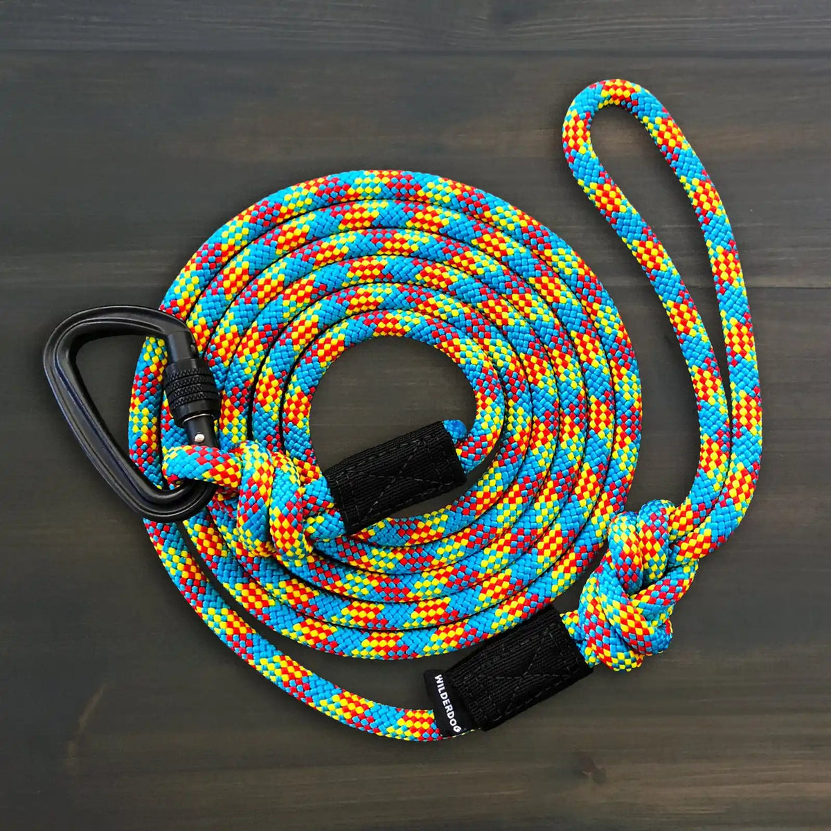 Rope dog leash with locking carabiner for outdoor walks - S84-DOG-P01-V023