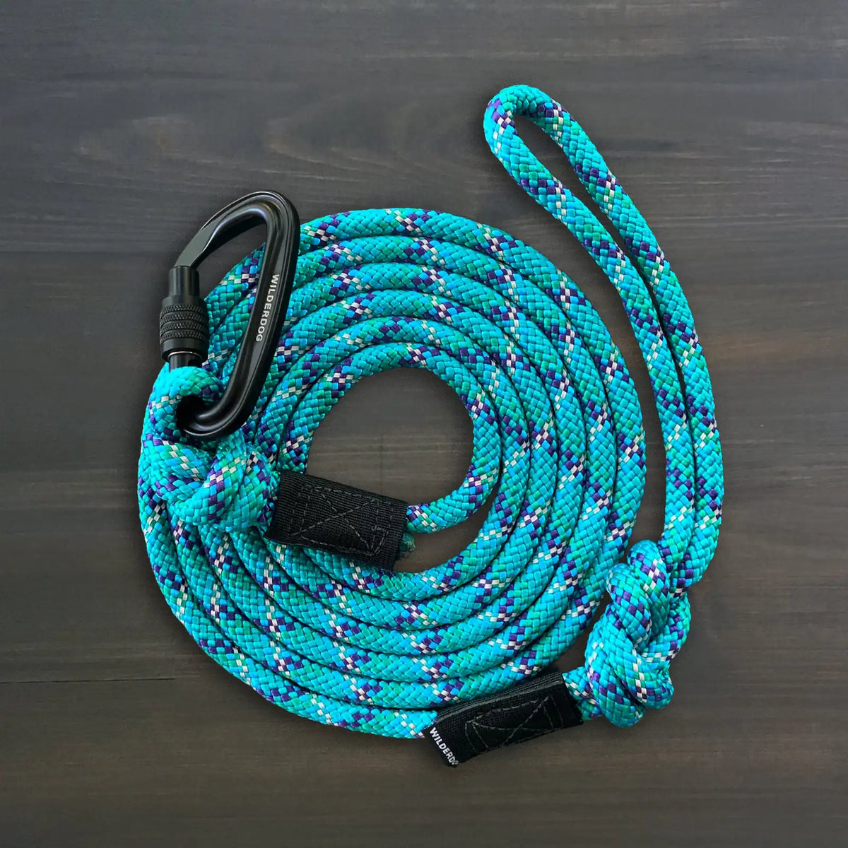 Rope dog leash with locking carabiner for outdoor walks - S84-DOG-P01-V007