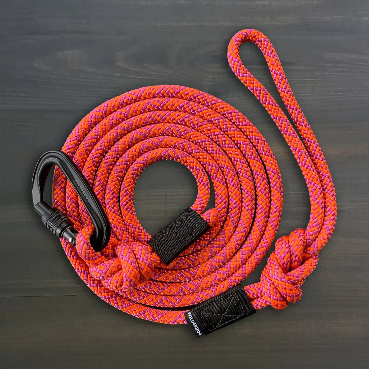 Rope dog leash with locking carabiner for outdoor walks - S84-DOG-P01-V021