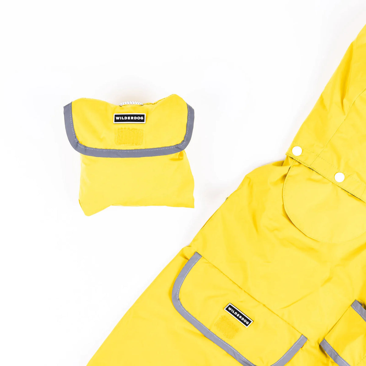 Waterproof reflective dog raincoat with removable hood