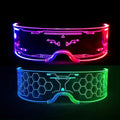Party Accessories – LED Light Up Glasses 2 Pack 7 Colors 4 Lighting Modes Honeycomb Visor Futuristic Rave