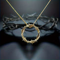 Thorn Design Pendant Necklace in 925 Silver with 1-Carat Moissanite and Gold or Silver Color Options