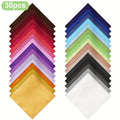 Pocket Squares – Pocket Square Set 30 Pack for Men Solid Color Handkerchiefs Soft Quick-Dry Fabric | 30 Colors