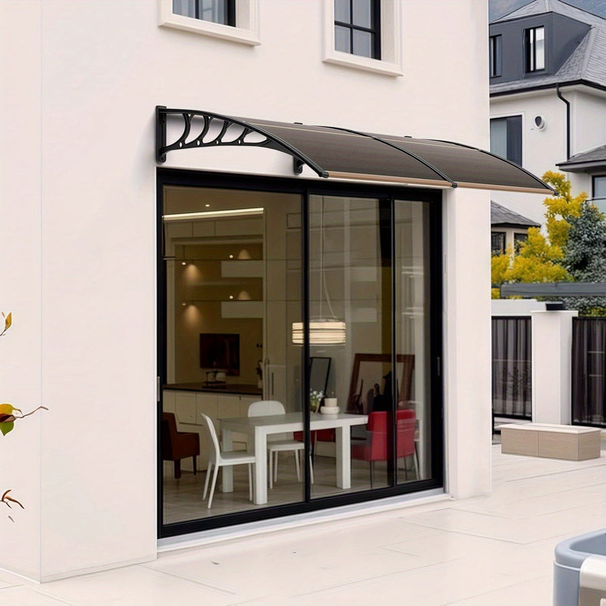 Polycarbonate Door Canopy Awning for Outdoor Shade and Protection in Patio