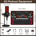 G3 Karaoke Audio Mixer Set with One Condenser Microphone, Desktop Stand, XLR and USB-C Cables