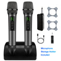 Portable PA Speaker, Dark Gray, Wireless, Dynamic, Dual, Microphones for Parties