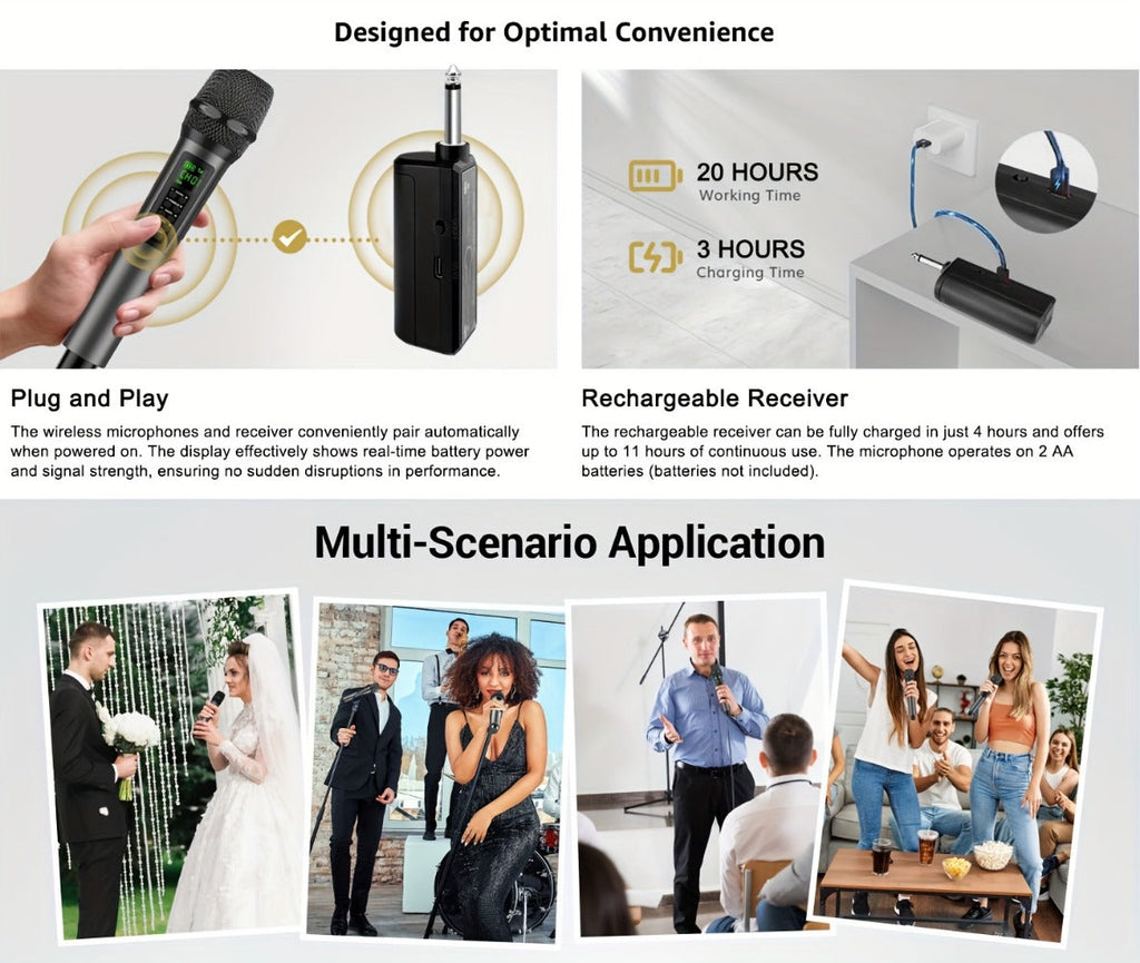 Portable PA Speaker, Dark Gray, Wireless, Dynamic, Dual, Microphones for Parties detail image - detail view 9