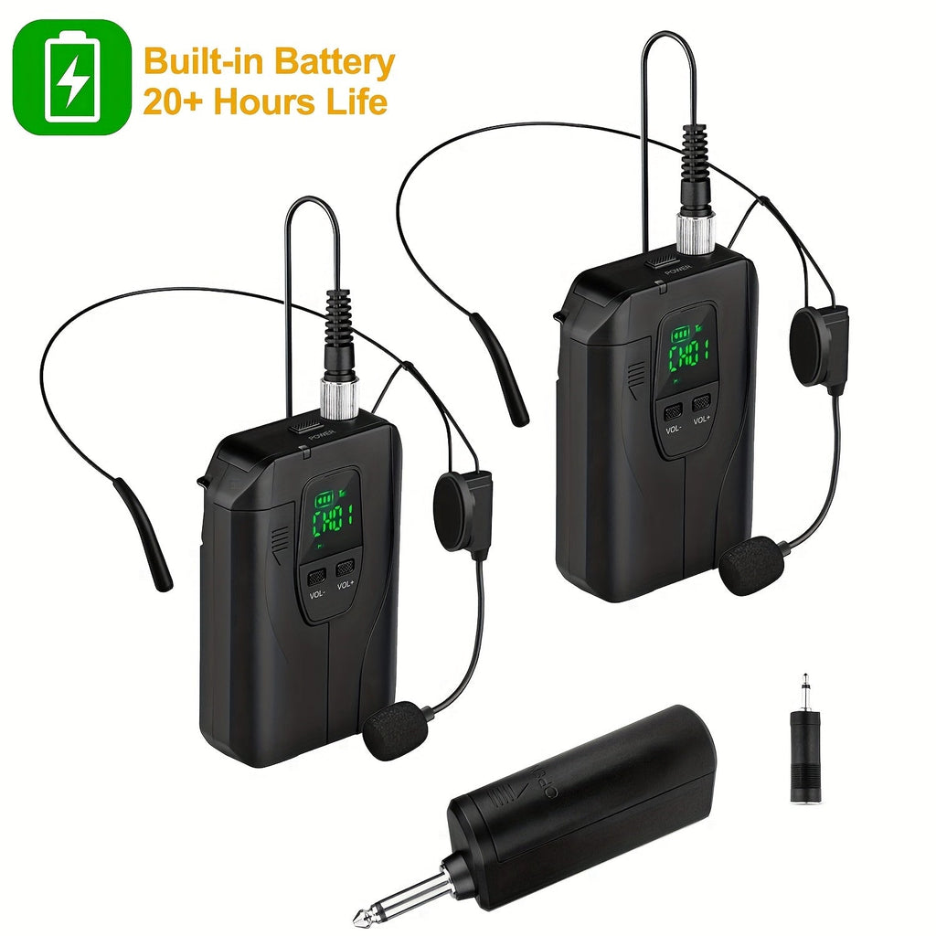 Portable PA Speaker, Dual Wireless, Wireless, Rechargeable, Dual, Lapel/Lavalier