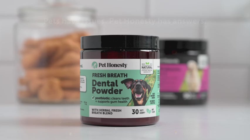 Fresh Breath Dental Powder for Dogs (60 servings) product demonstration