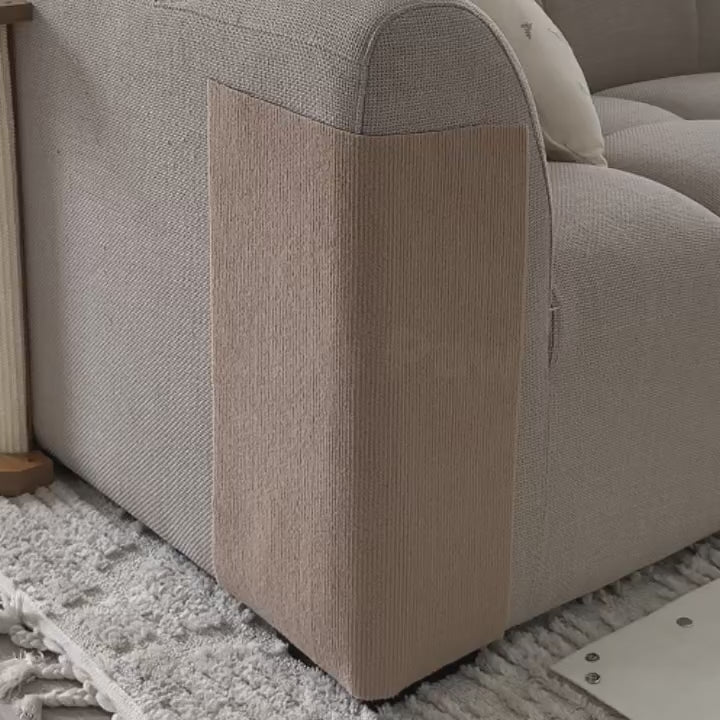Peel-and-Stick Cat Scratching Carpet, Cut-to-Fit Felt Protection for Walls and Furniture in Seven Colors product demonstration video